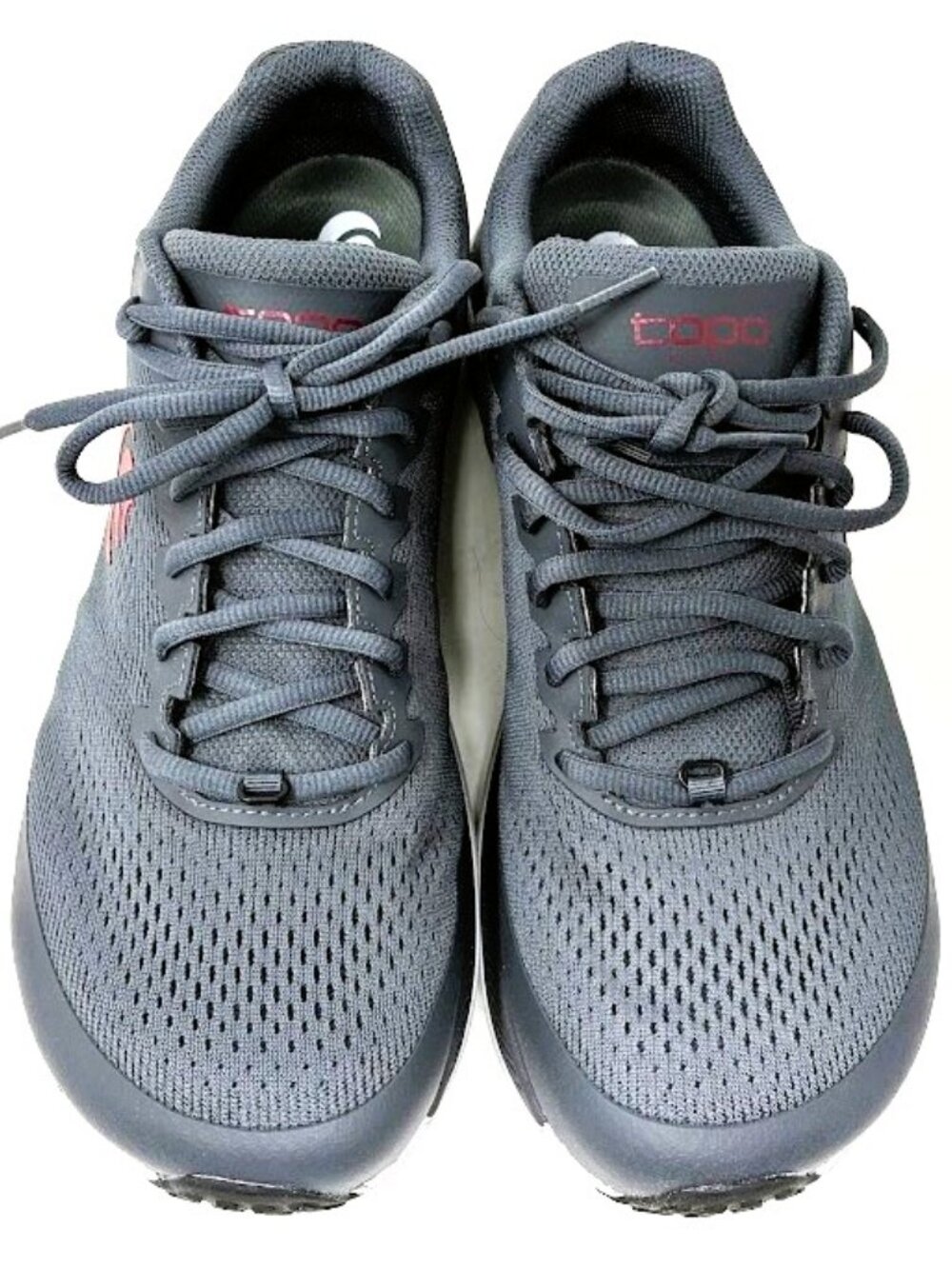 Topo Athletic Ultraventure 3 Men's 11.5 WIDE Grey Red Trail Running Shoes NIB